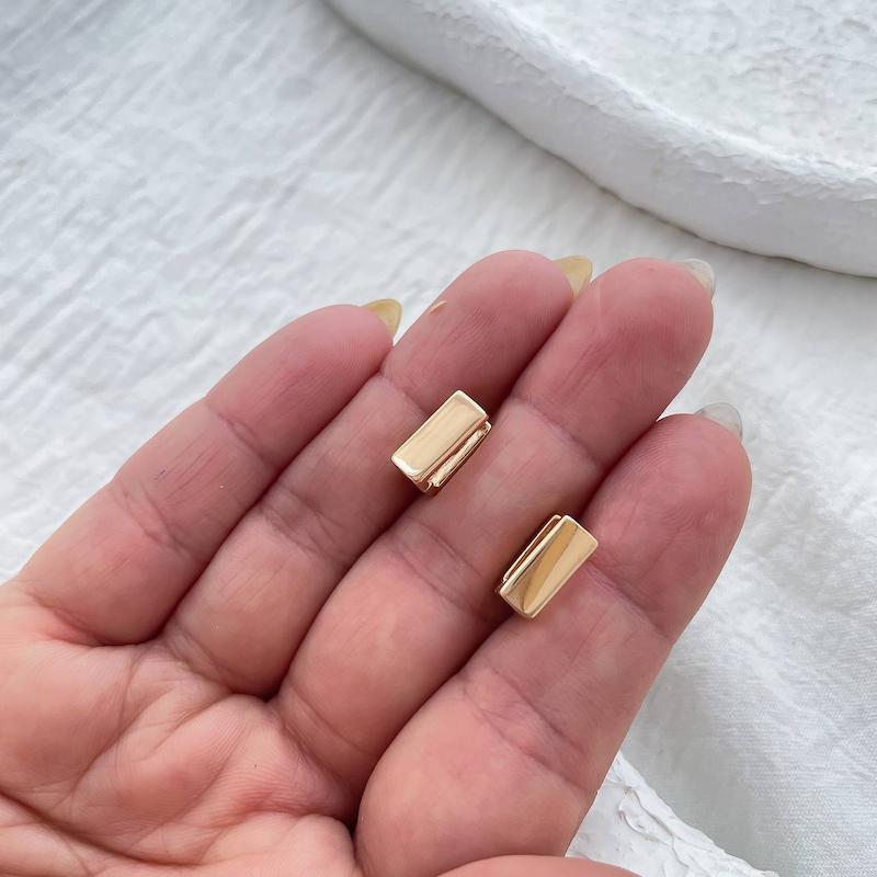 گوشواره آینه ای مربع مدیوم ژوپینگ