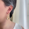 گوشواره کلیپسی آویز دو حلقه طرح طلا ژوپینگ