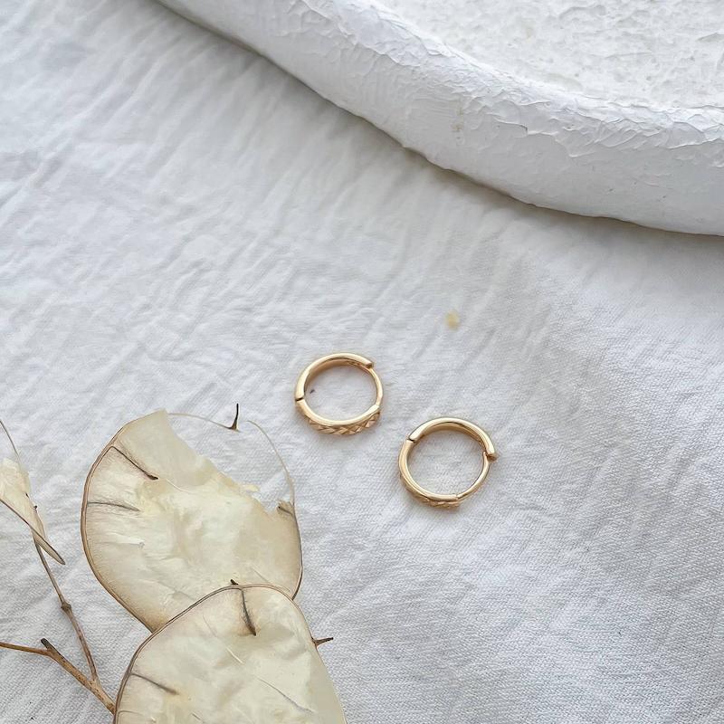 گوشواره حلقه ای تراشدار ژوپینگ
