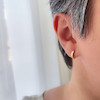 گوشواره حلقه ساده آینه ای باریک لبه تخت ژوپینگ
