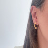 گوشواره حلقه ای گل استیل