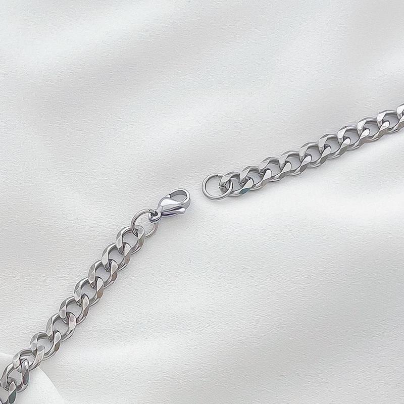 گردنبند کارتیه با پهنا 6 میلیمتر استیل