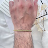 دستبند طنابی با پهنا 4 میلیمتر استیل