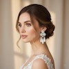 گوشواره مجلسی طرح زارا با آویز مروارید