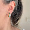 گوشواره حلقه ای میناکاری فیروزه ای استیل