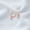 گوشواره حلقه با آویز نگین تنیسی ژوپینگ
