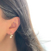 گوشواره حلقه مروارید تک نگین ژوپینگ