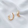 گوشواره حلقه آینه ای مواج ژوپینگ