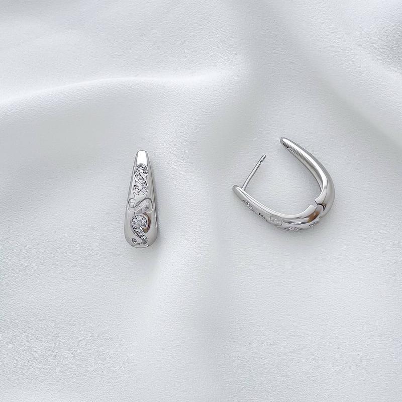 گوشواره اشکی حلقه ای نگیندار ژوپینگ