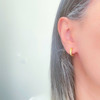 گوشواره حلقه‌ای استیل براق مدل نیکا سایز کوچک