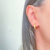 گوشواره حلقه‌ای استیل براق مدل نیکا سایز متوسط