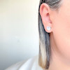 گوشواره میخی تک نگین استیل