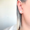 گوشواره میخی تک نگین استیل