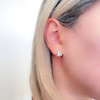 گوشواره حلقه‌ای نگین‌دار طرح فیل