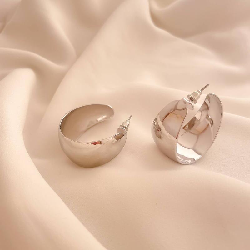 گوشواره حلقه‌ای مهتابی طرح زارا 13