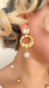 گوشواره حلقه‌ای نگین‌ مهر طرح زارا 1