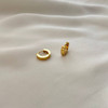 گوشواره حلقه‌ای مدل مینیمال طلایی