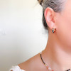 گوشواره میناکاری ژوپینگ مدل حلقه مشکی