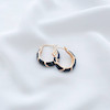 گوشواره میناکاری ژوپینگ مدل حلقه مشکی