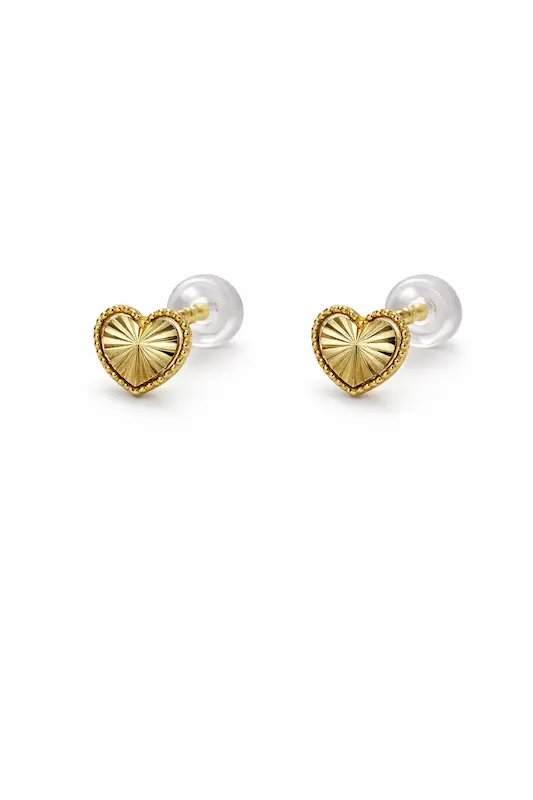 گوشواره میخی قلب تراش کد IN1767859411