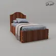 تخت خواب یکنفره اعیان مدل FH366 سایز 90x200 سانتی متر
