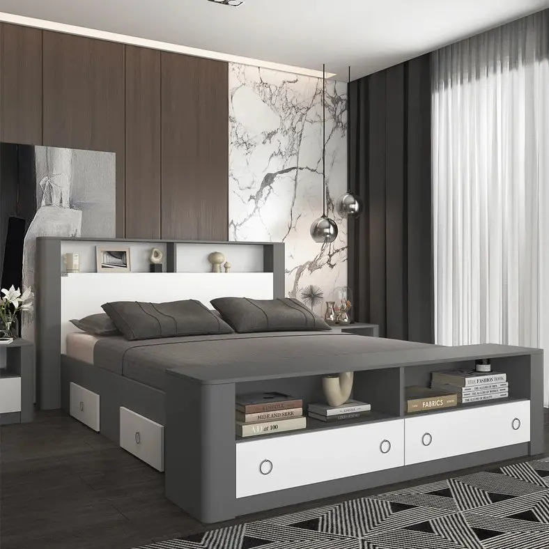 تخت خواب دونفره اعیان مدل FH822 سایز 160x200 سانتی متر