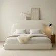 تخت خواب چوبی دونفره دیباروکش امیدی مدل تدی 6650 سایز 200×160 سانتی متر