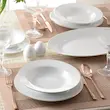 سرویس غذاخوری چینی زرین ایران مدل Zarin 102 پارچه 12 نفره با تزیین طلا، سازگار با ماشین ظرفشویی، شامل بشقاب، دیس، سوپ‌خوری و قوری چای‌خوری، طراحی دایره و رو لعابی