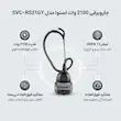 جاروبرقی بدون کیسه اسنوا مدل SVC-RS21GY با قدرت موتور 2100 وات، تنظیم توان مکش ولومی، لوله خرطومی چرخان 360 درجه، سیم‌جمع‌کن پدالی، پنج مرحله فیلتراسیون و برس‌های چندمنظوره شامل برس مبل و گردگیر