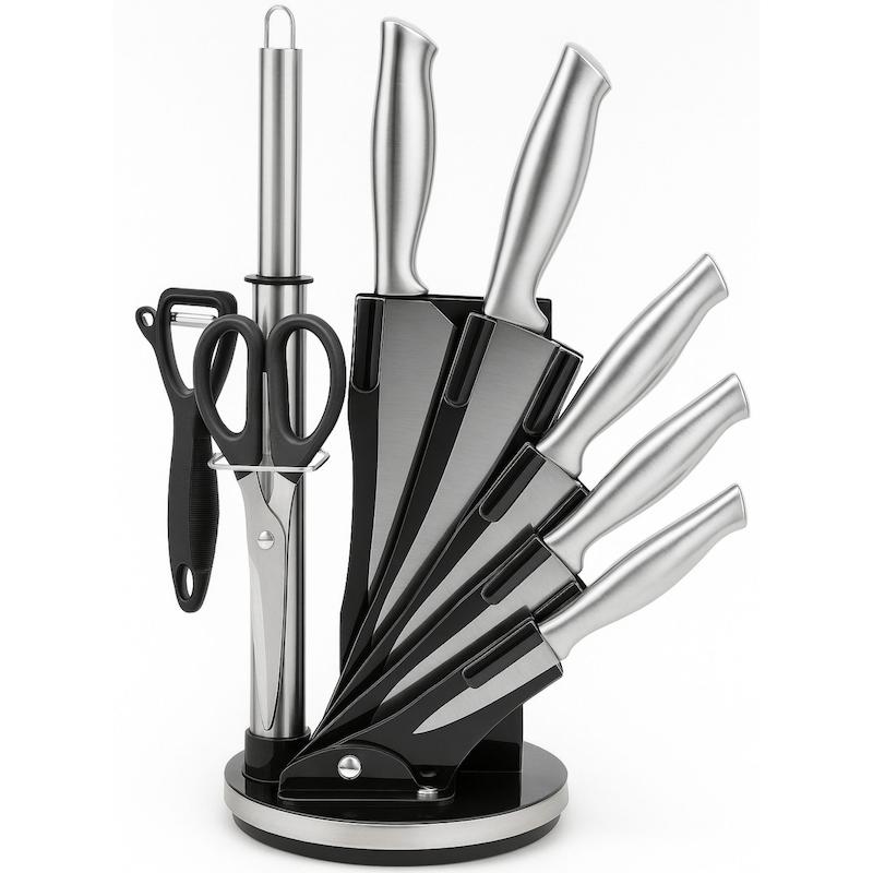 سرویس چاقوی آشپزخانه 9 پارچه سوپر لایف مدل SL-008
