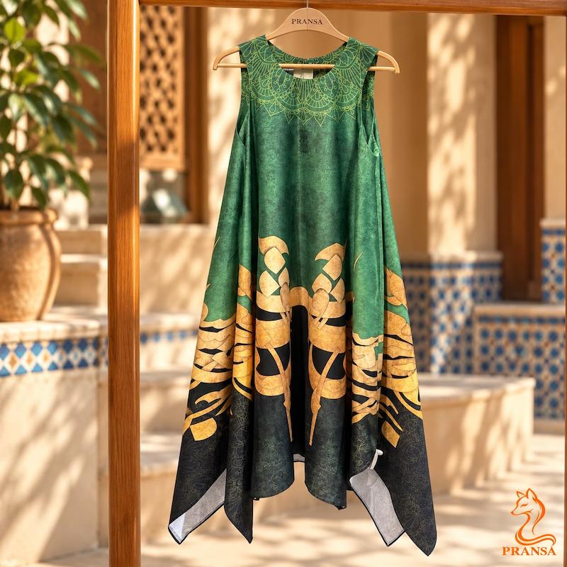 پیراهن چاپی بلند