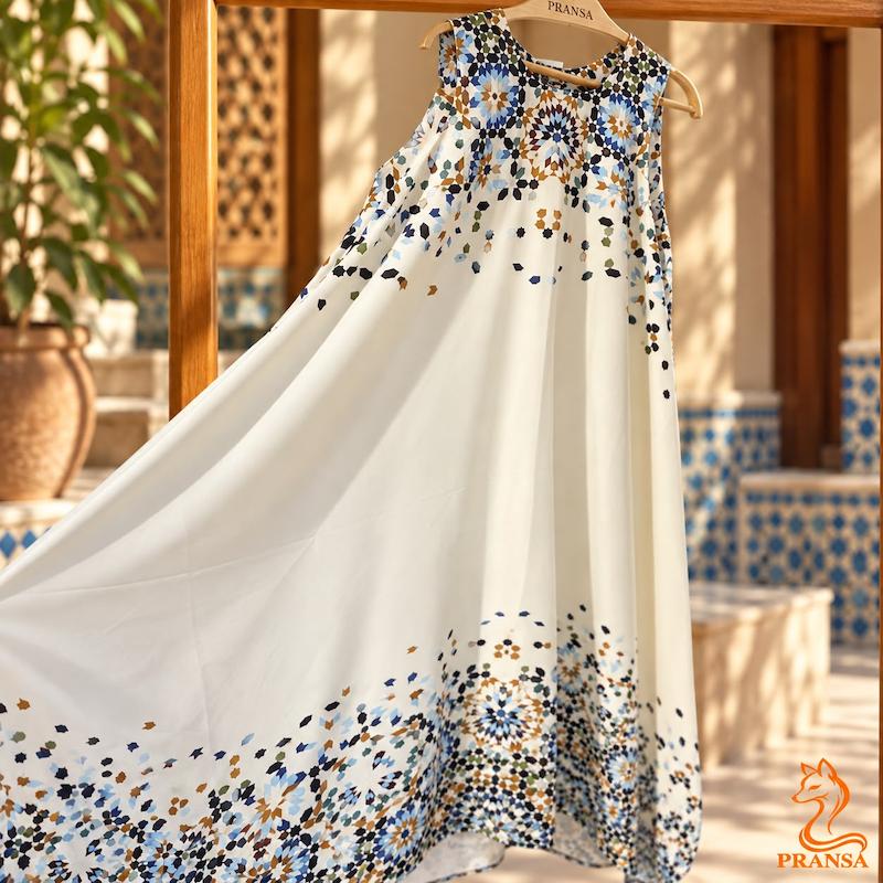 پیراهن چاپی بلند