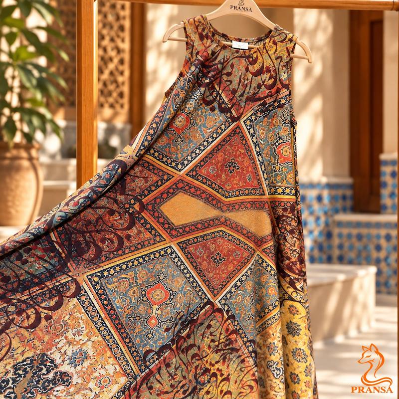 پیراهن چاپی بلند