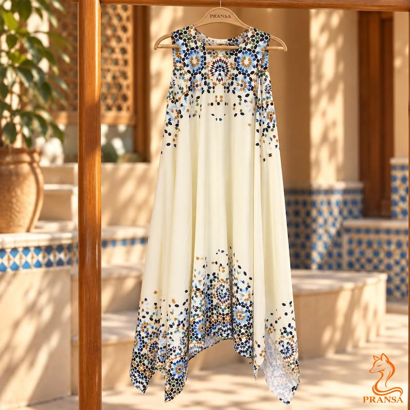 پیراهن چاپی بلند