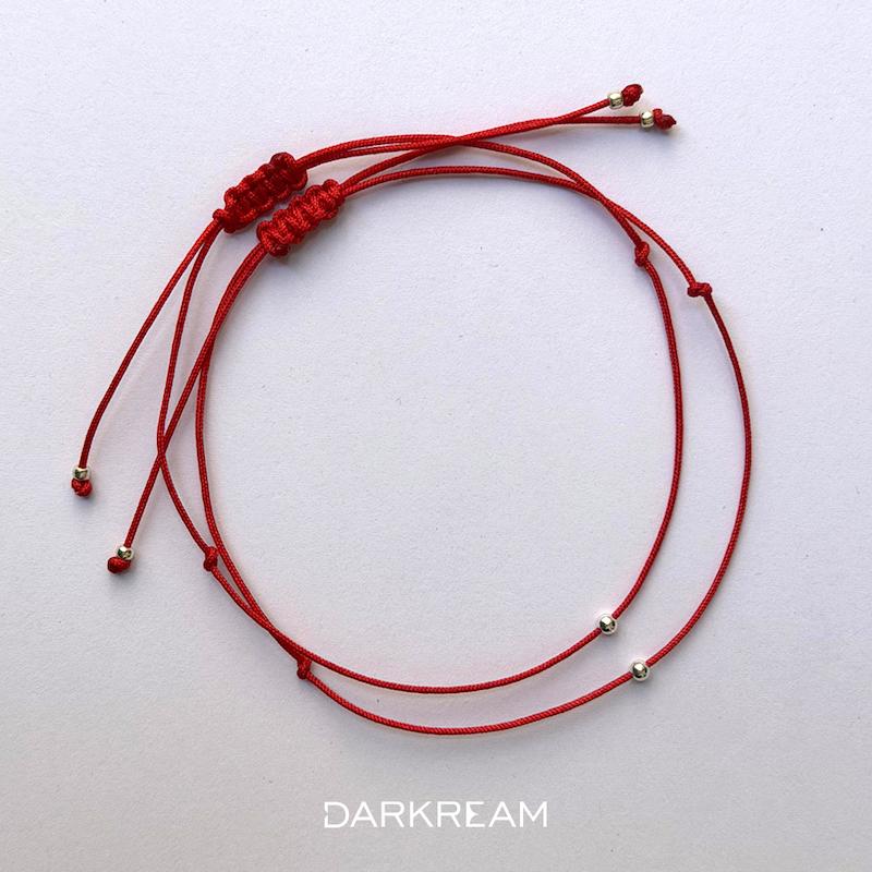 دستبند Red string گوی متحرک کد 001