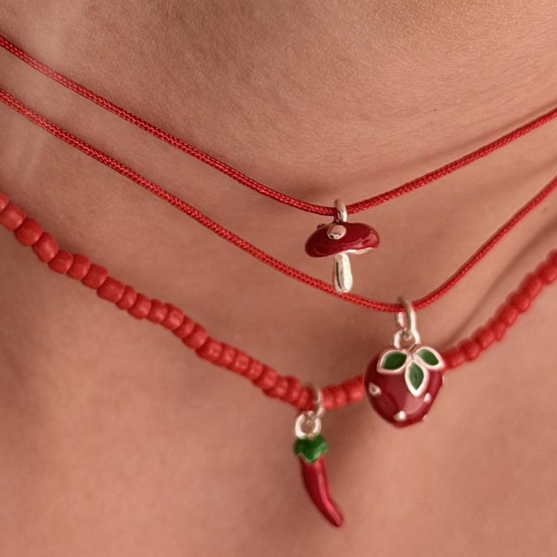 گردنبند قارچ نقره
