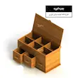 نظم دهنده ادویه جات 9 خونه درب دار چوبی