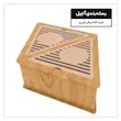 جعبه بسته بندی آجیل و شیرینی دو خانه چوبی