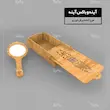 آینه و باکس آینه  طرح دار چوبی
