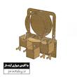 جا کلیدی آینه ای چوبی