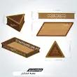جعبه خشکبار چوبی طرح ترنج