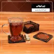  زیرلیوانی چوبی  طرح دار دایره ای