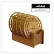  زیر لیوانی چوبی طرح مدرن دایره ای