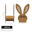 جعبه هدیه خرگوشی چوبی
