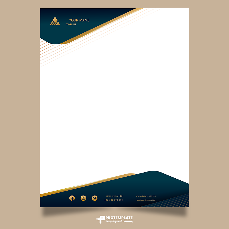 فایل لایه باز سربرگ شرکتی و تجاری | شناسه SB-160019