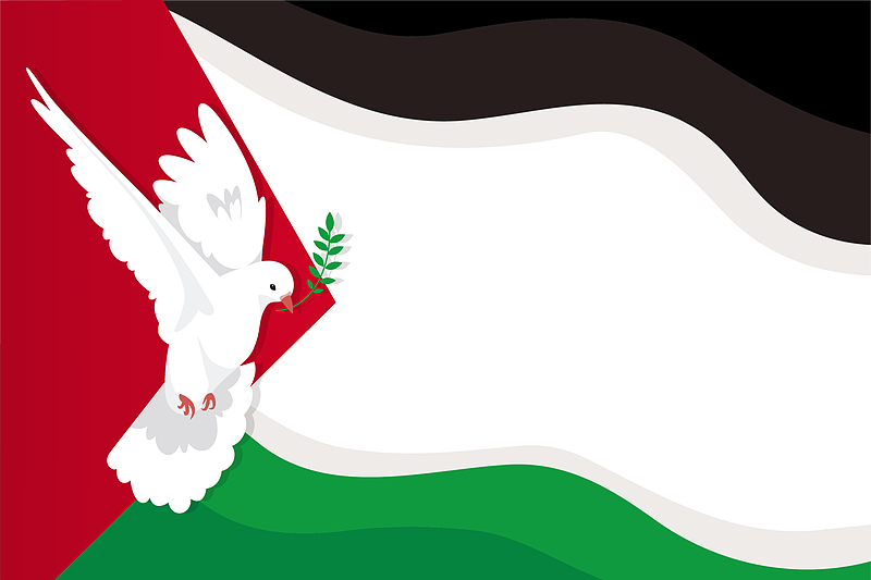 فایل لایه باز پرچم فلسطین( پرچم غزه) | شناسه DA-781222