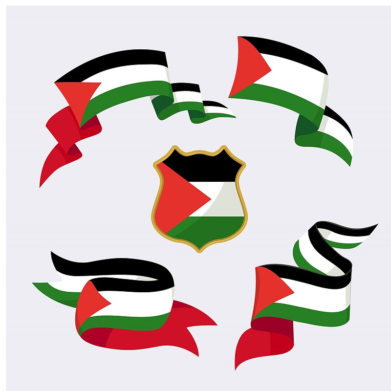فایل لایه باز پرچم فلسطین( پرچم غزه) | شناسه DA-781231