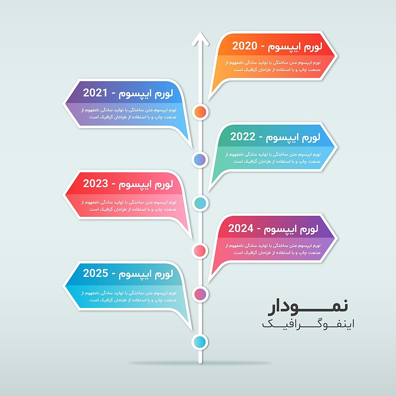 فایل لایه باز نمودار اینفوگرافیک همراه با پوشه فونت | شناسه PRO-0036