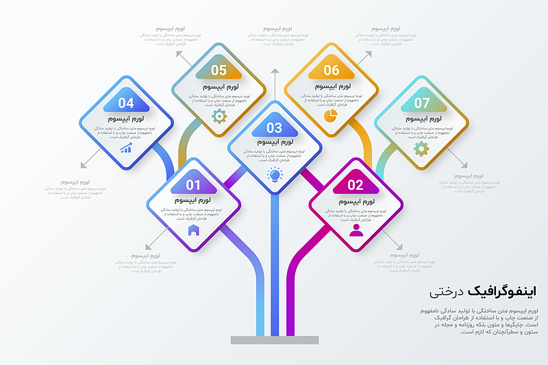 فایل لایه باز نمودار اینفوگرافیک همراه با پوشه فونت | شناسه PRO-0269