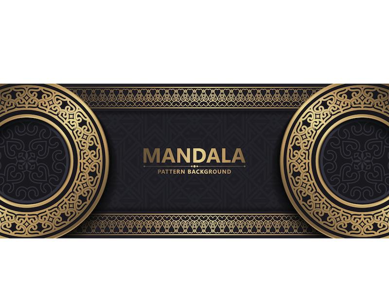 طرح لایه باز آماده وکتور ماندالا و اسلیمی